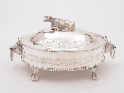 fig 1. Victorian Silver Plated Butter Dish, Circa 1890