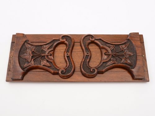 Victorian Carved Walnut Book Slide, Circa 1890