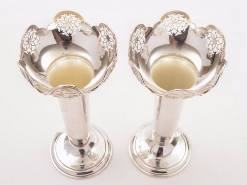 fig 1. Pair of Silver Vases, Sheffield 1911
