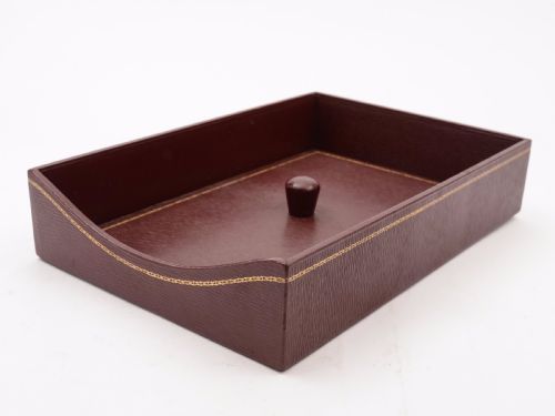 Edwardian Leatherette In-tray, Circa 1905