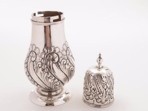 fig 1. Silver Sugar Shaker, Sheffield 1900