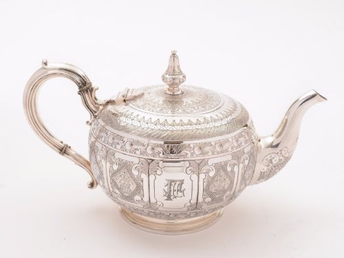 Victorian Silver Plated Elkington Tea Pot, 1876