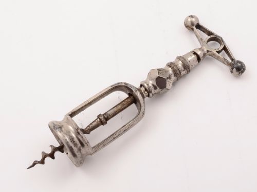 French Plated Steel Corkscrew, Circa 1880