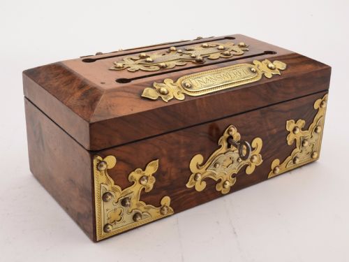 Victorian Letters 'Answered & Unanswered' Box, Circa 1880