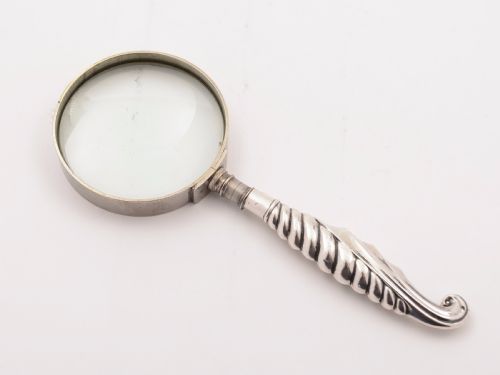 Victorian Silver Handled Magnifying Glass, Circa 1890