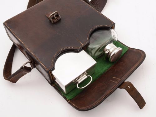Huntsman's Leather Cased Lunch Set, London 1911