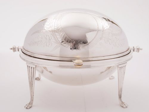Victorian Silver Plated Rollover Dish, Circa 1890