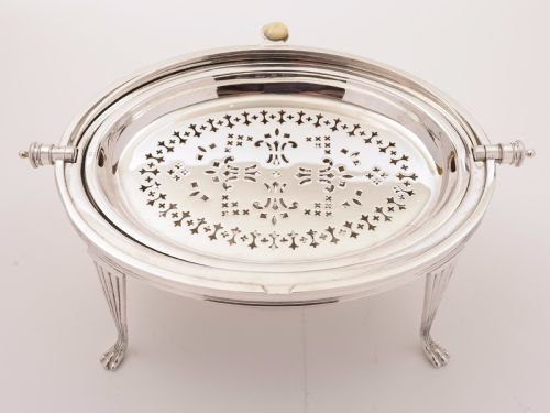 fig 1. Victorian Silver Plated Rollover Dish, Circa 1890