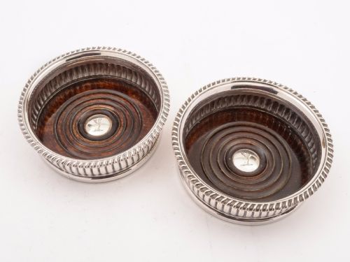 Pair of Sheffield Plated Coasters, Circa 1840