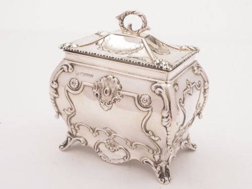 Edwardian Silver Tea Caddy, Chester 1908
