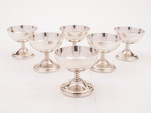 Set of 6 Cunard Steamship Co Ltd Dessert Dishes, Circa 1920