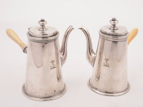 fig 1. Pair of Cafe Au Lait Pots, Circa 1900