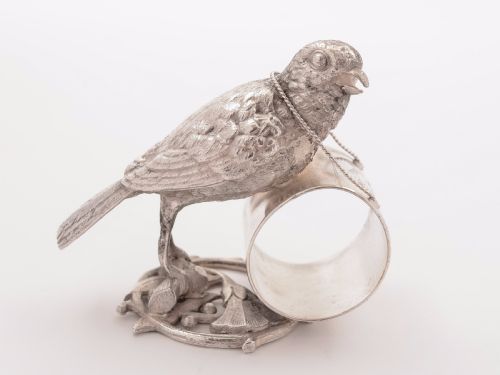 Silver Plated Novelty Bird Napkin Ring, Circa 1900