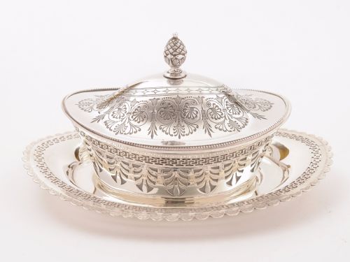 Victorian Silver Plated Butter Dish, Circa 1890
