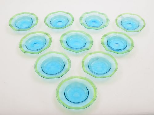 fig 1. Set of 10 Finger Bowls with Dishes, Circa 1900