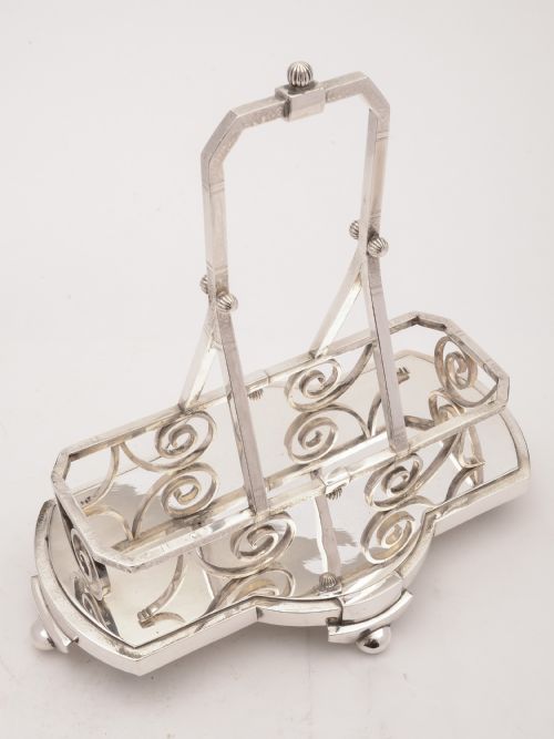 fig 1. Victorian 3 Bottle Decanter Stand, Circa 1890