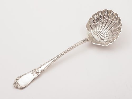 French Silver Sifter Spoon, Circa 1900