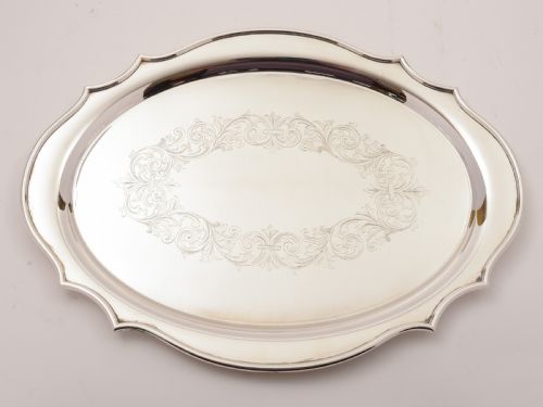 Edwardian Oval Silver Plated Tray, Circa 1905