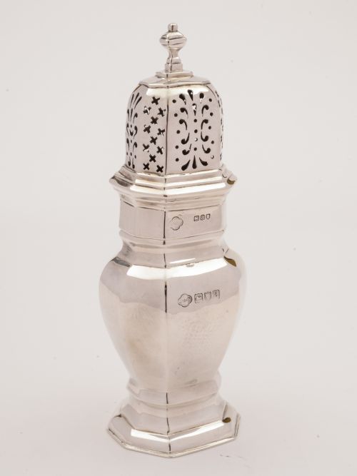 Silver Sugar Shaker, London 1916