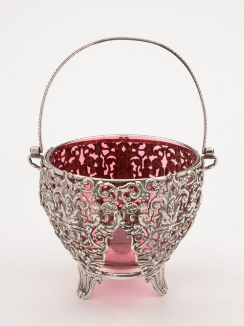 Victorian Silver Plated Sugar Basket, Circa 1890