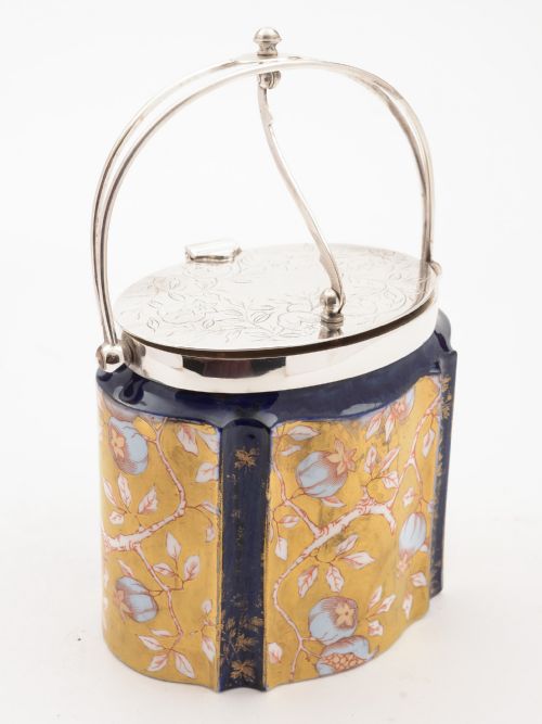 Victorian Wedgwood China Biscuit Box, Circa 1890