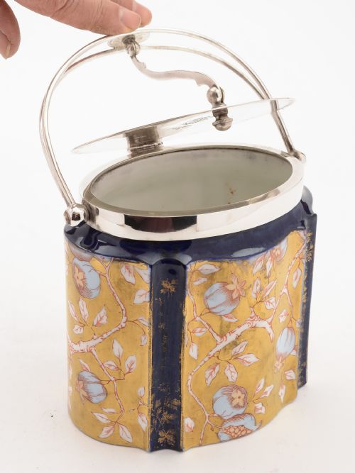 fig 1. Victorian Wedgwood China Biscuit Box, Circa 1890