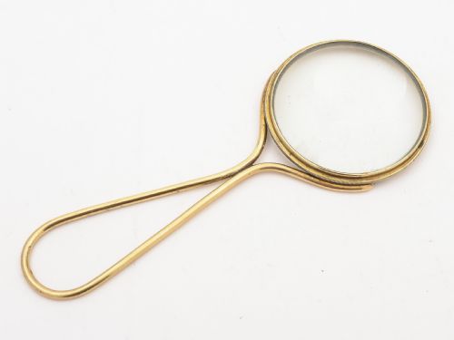 Brass Magnifying Glass, Circa 1920