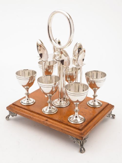 Victorian 6 Person Egg Cruet, Circa 1890