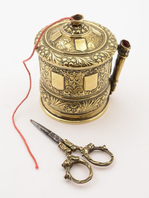 Victorian Brass String Box, Circa 1890