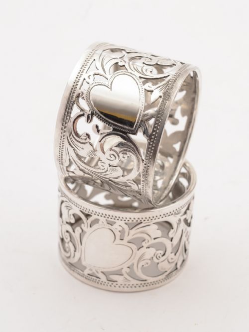 Pair of Victorian Silver Napkin Rings, Birmingham 1899