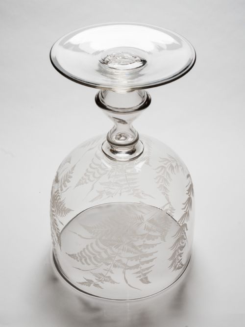 fig 1. Victorian Engraved Glass Punch Bowl, Circa 1890