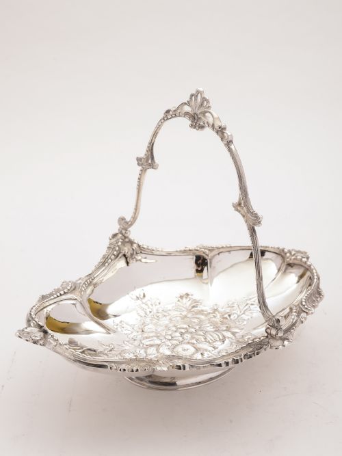 Victorian Silver Plated Cake Basket, Circa 1870