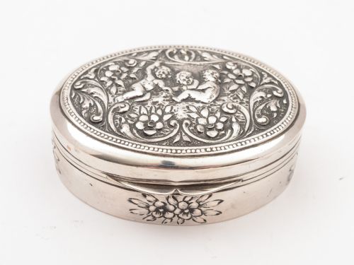 Continental .800 Silver Snuff Box, Circa 1900
