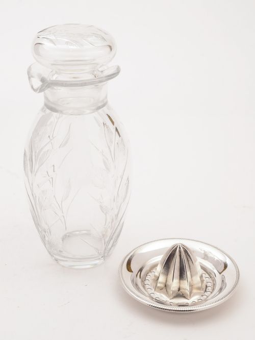 Art Deco Glass Cocktail Shaker, Circa 1930