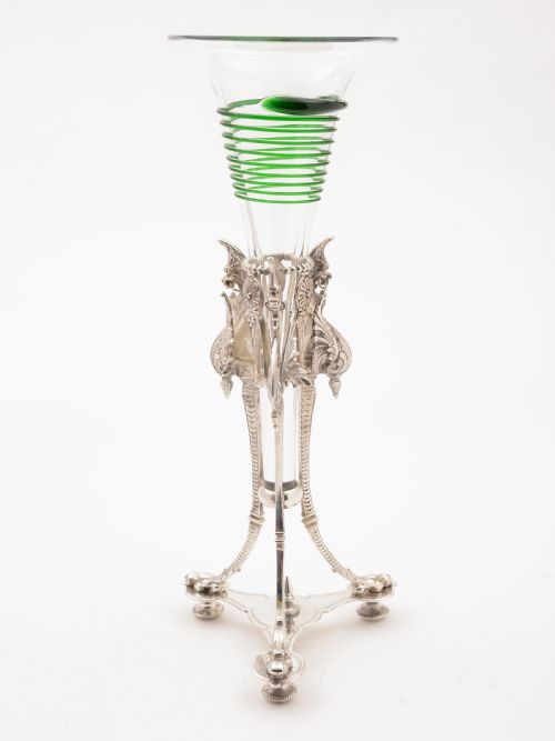 Victorian Silver Plated/glass Centrepiece, Circa 1890