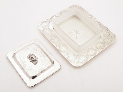 fig 1. Victorian Silver Plated and Glass Butter Dish, Circa 1890