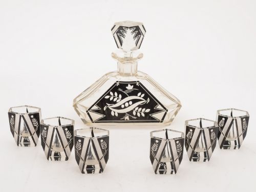 Art Deco Liqueur Set, Circa 1930