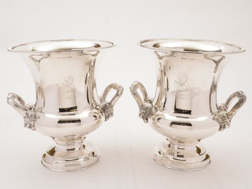 Pair of Silver Plated Champagne Buckets, Circa 1920