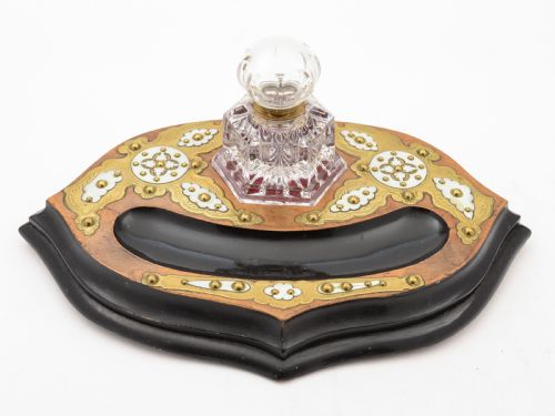 Victorian Wooden Ink Stand, Circa 1890