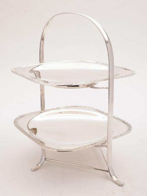 fig 1. 2 Tier Art Deco Cake Stand, Circa 1930