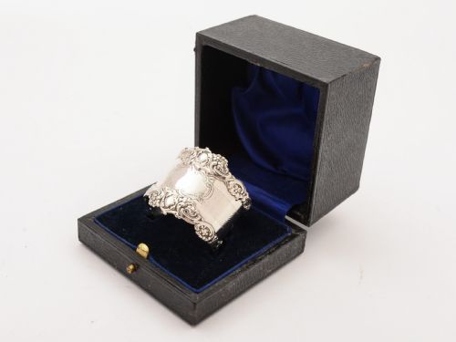 Edwardian Silver Cased Napkin Ring, Chester 1908