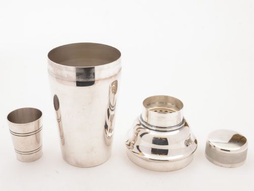 fig 1. Art Deco Silver Plated Cocktail Shaker, Circa 1930