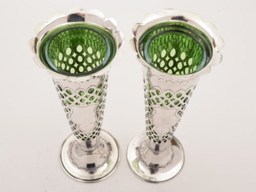 fig 1. Pair of Large Silver Vases, Birmingham 1903