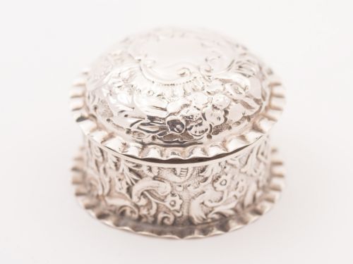 Victorian Silver Pill Box, Birmingham 1897