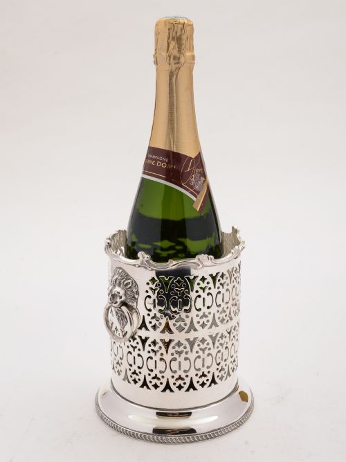 fig 1. Edwardian Silver Plated Bottle Holder, Circa 1905