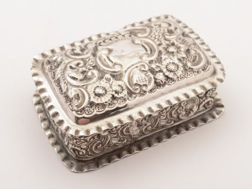 Edwardian Silver Trinket Box, Chester 1903
