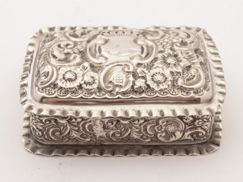 fig 1. Edwardian Silver Trinket Box, Chester 1903