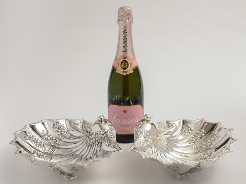 Victorian Silver Plate Shell Shaped Table Dishes, Circa 1890