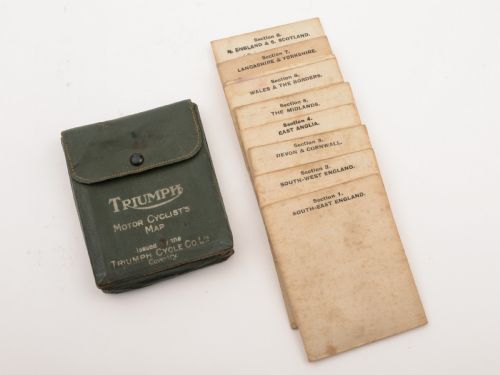Set of Triumph Motorcycle Maps, Circa 1930