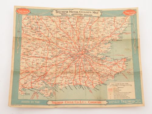 fig 1. Set of Triumph Motorcycle Maps, Circa 1930